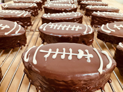 Football Chocolate Cakes - 2pk