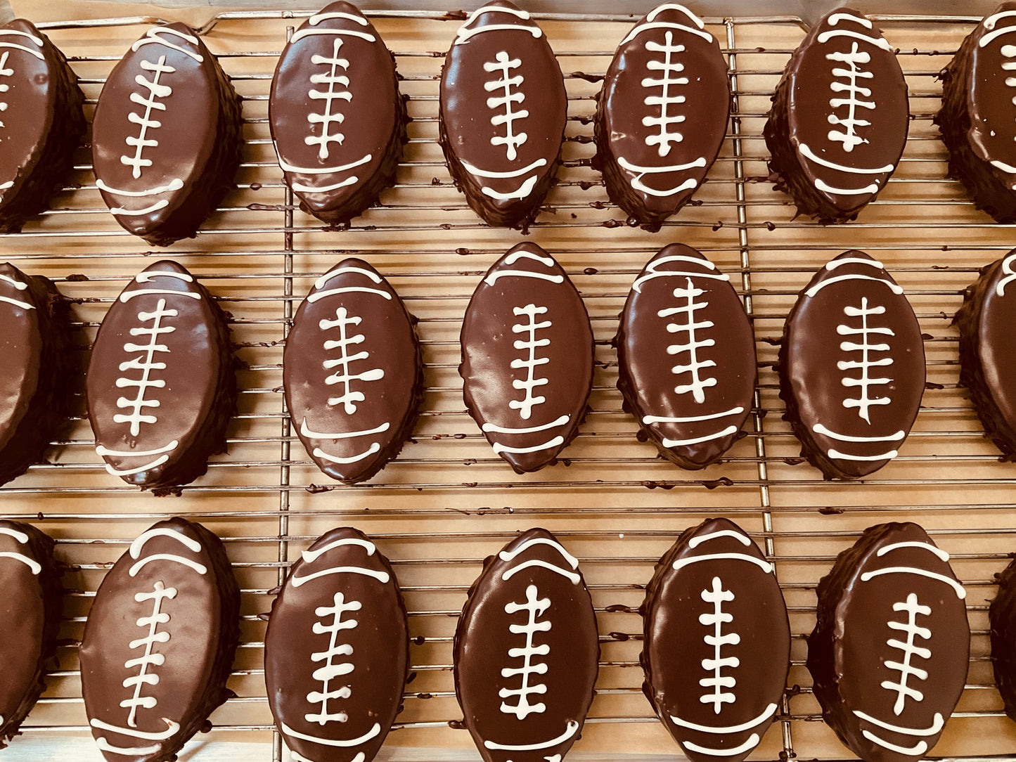 Football Chocolate Cakes - 2pk