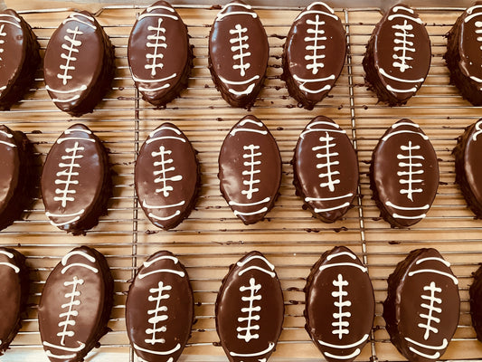 Football Chocolate Cakes - 2pk