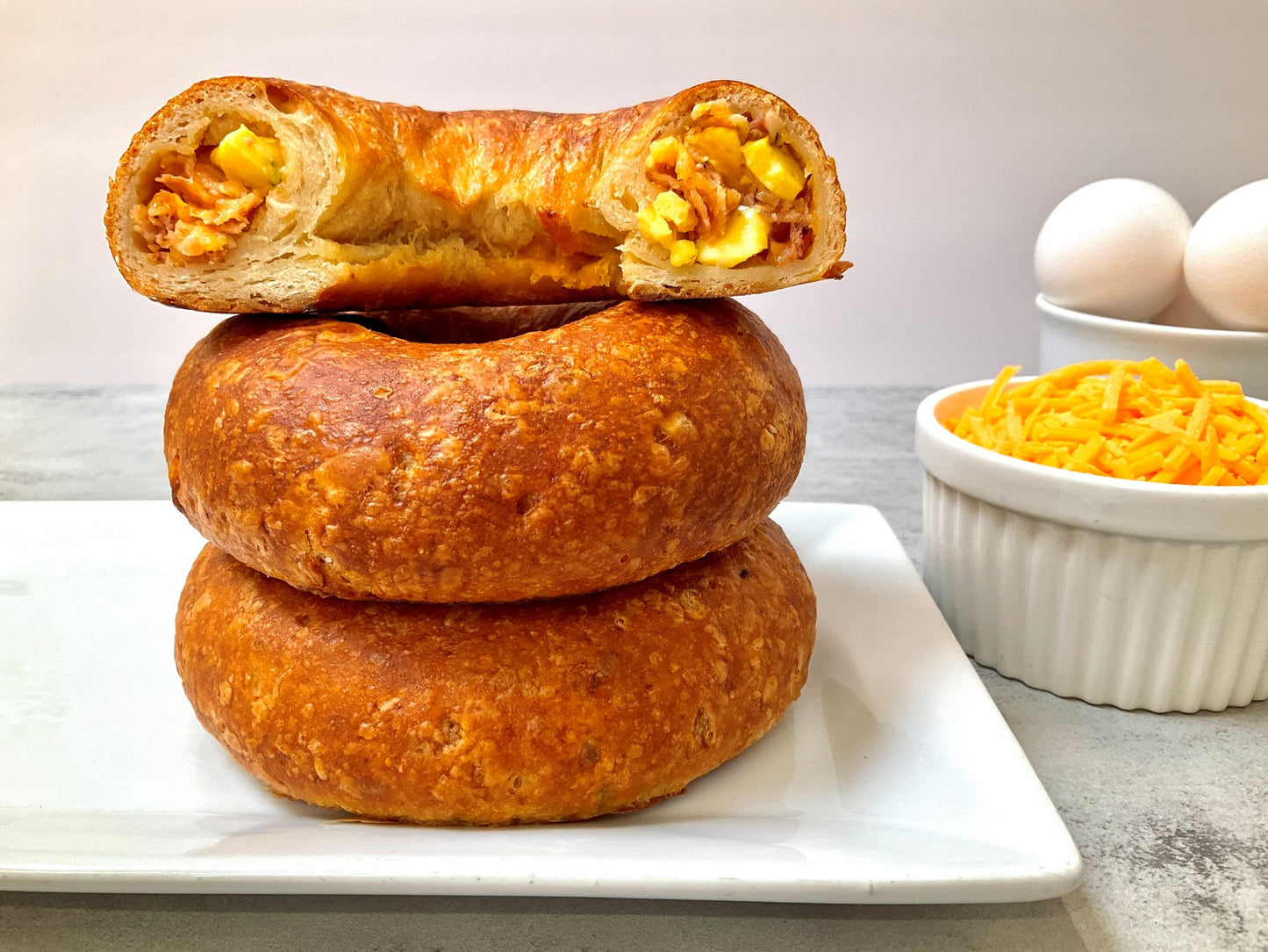Stuffed Bagel - Bacon, Egg & Cheddar