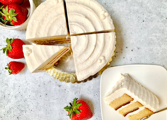 Vanilla Strawberry Layer Cake