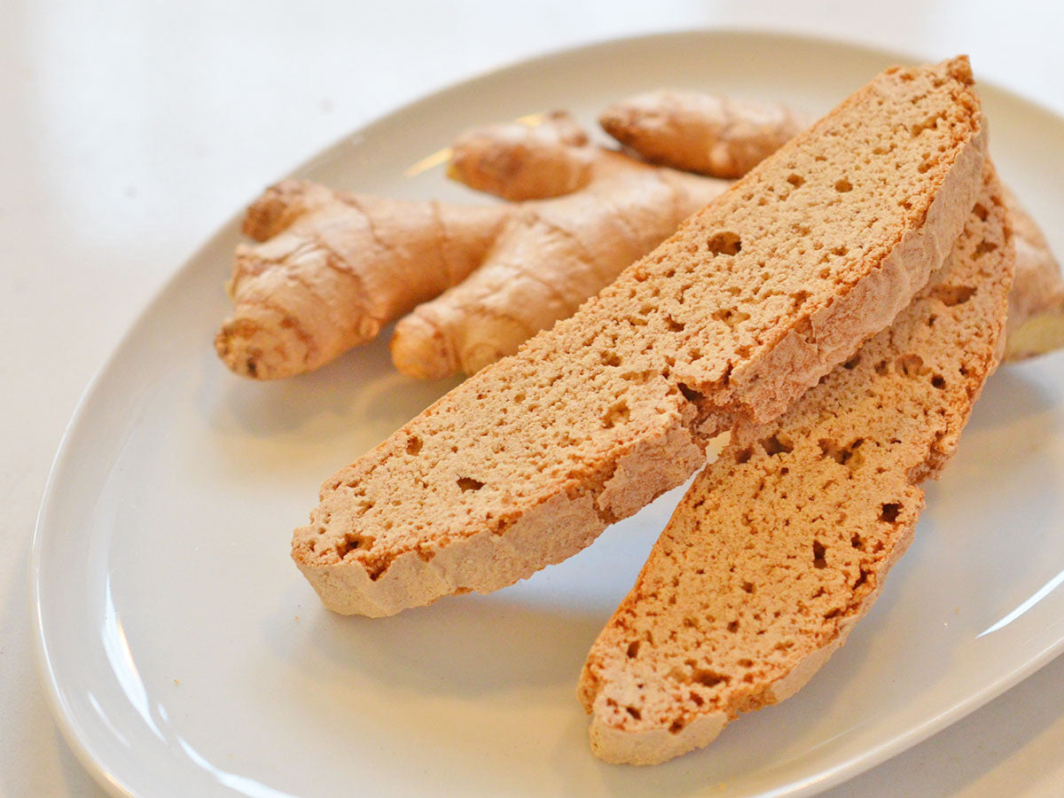 gluten-free ginger spice biscotti